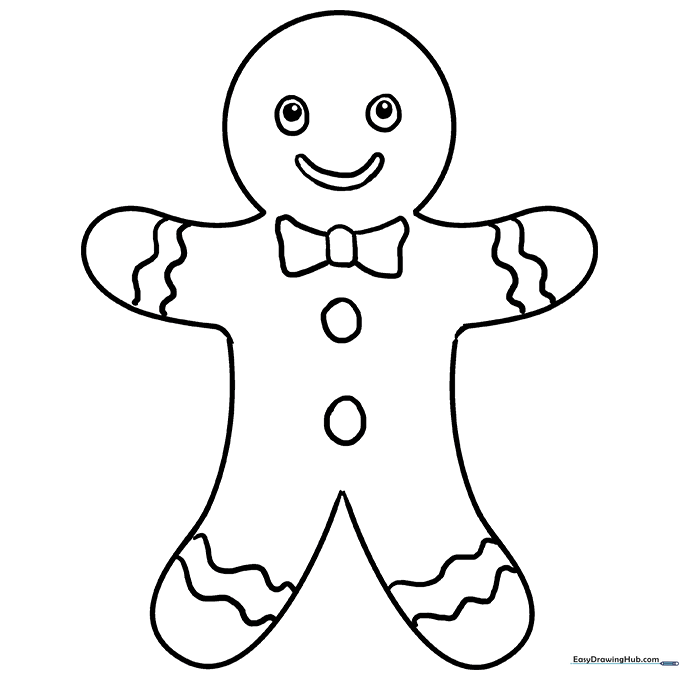 Gingerbread Man Coloring Sheet