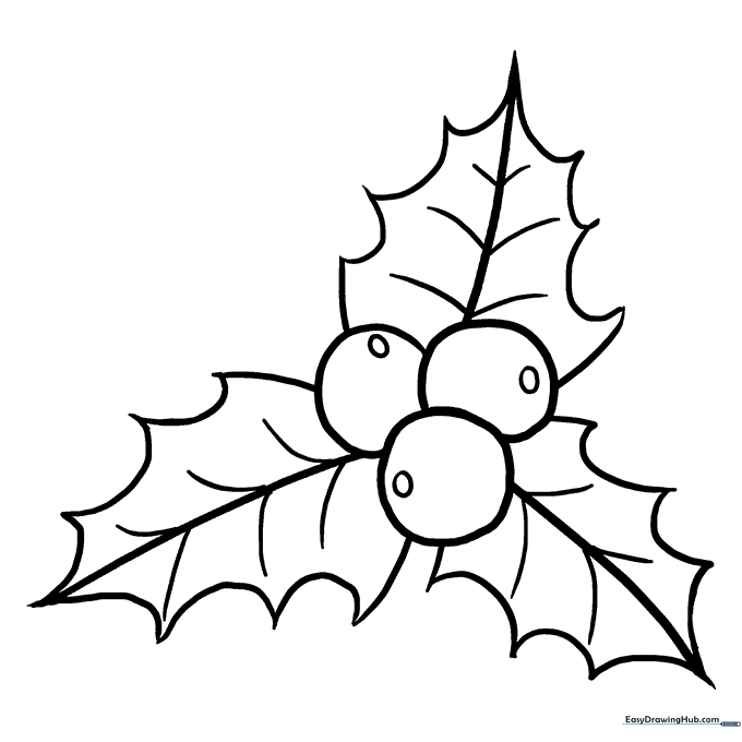 Holly Coloring Sheet