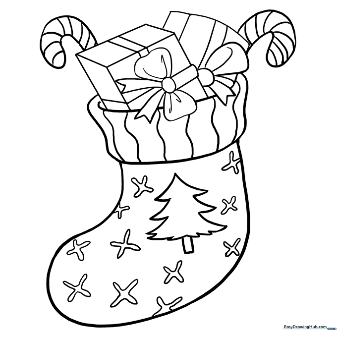 Christmas Stocking Coloring Sheet