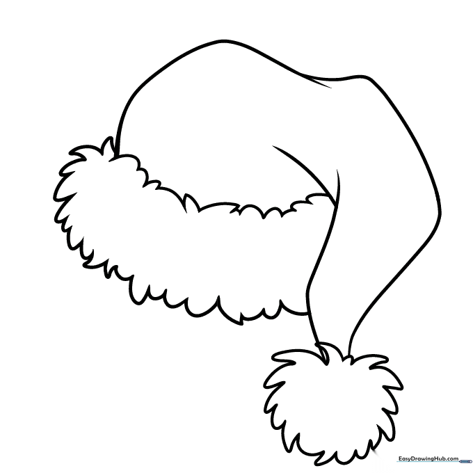 Santa Hat Coloring Page