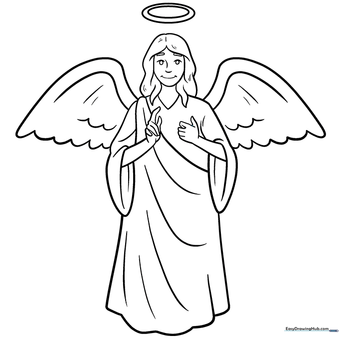 Christmas Angel Coloring Page