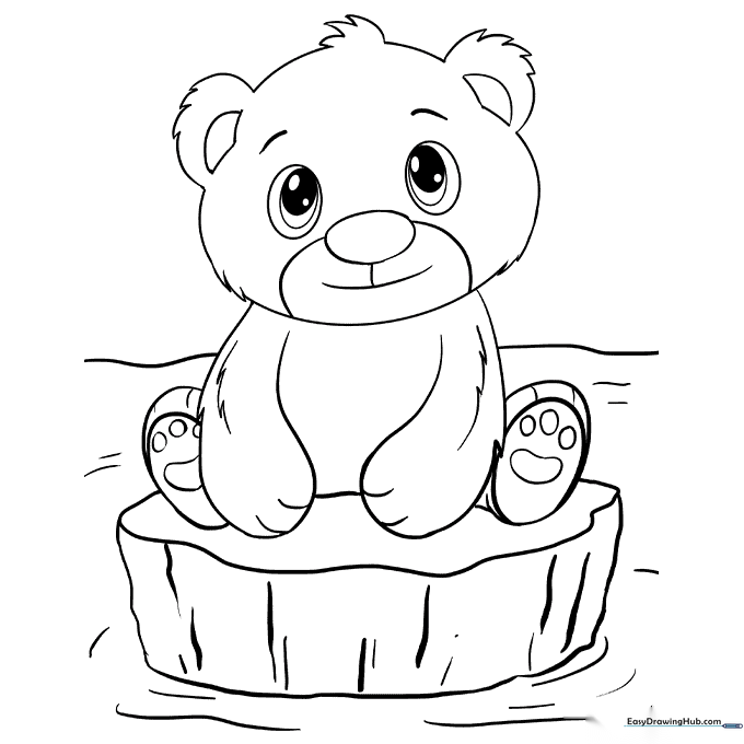 Polar Bear Cub Coloring Page