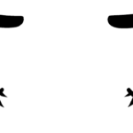 Black and white line art of a pair of closed eyes with long, curved eyelashes, designed for children to color.