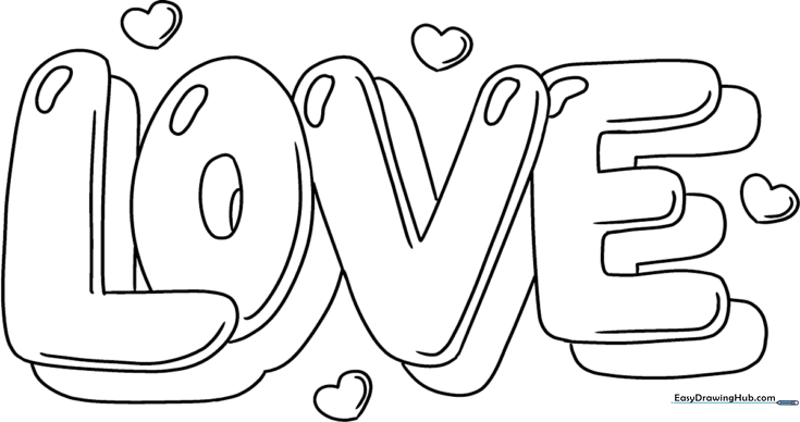 Love in Bubble Letters