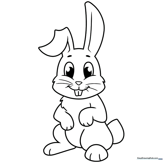 Cartoon Bunny Coloring Page
