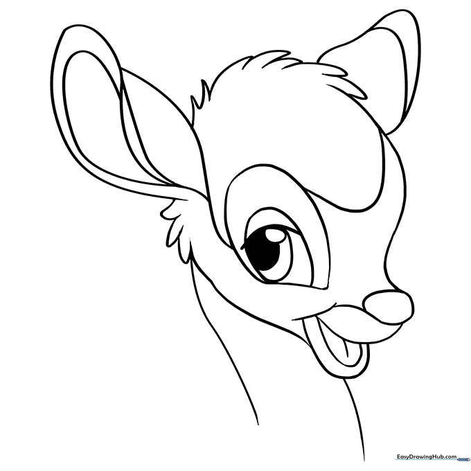 Baby Deer Coloring Page