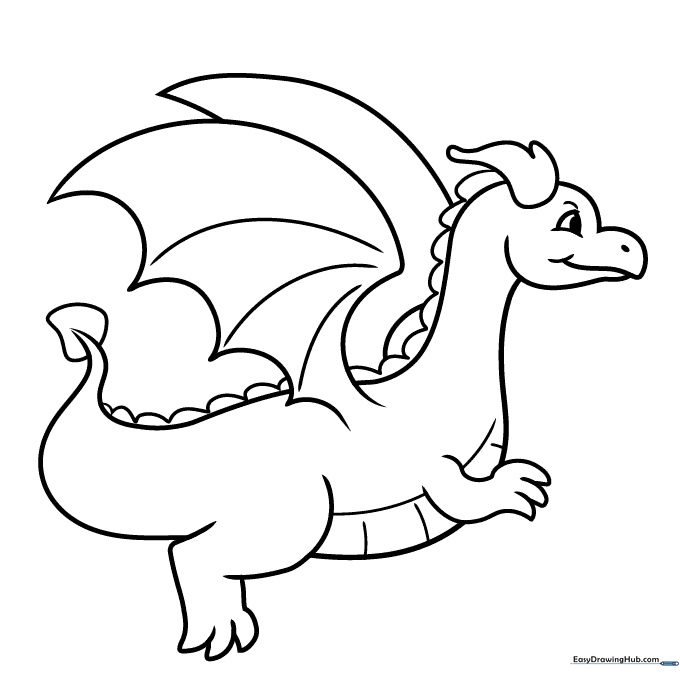 Flying Dragon Coloring Page
