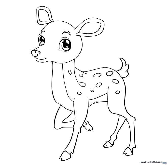 Baby Deer Coloring Page