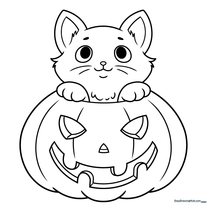Playful Halloween Cat