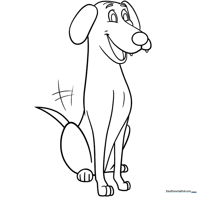Cartoon Dog Coloring Page