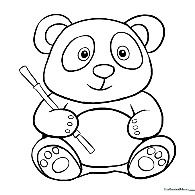 Cartoon Panda Coloring Page