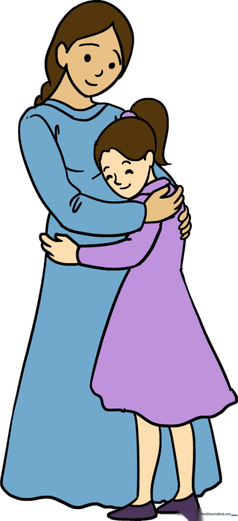 Mother Hugging a Daughter