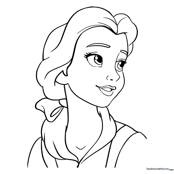 Belle from Beauty and the Beast Coloring Sheet