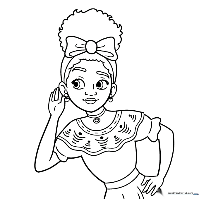 Dolores from Encanto Coloring Sheet