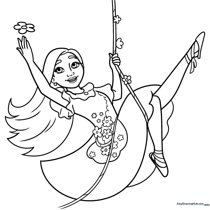 Isabela from Encanto Coloring Sheet