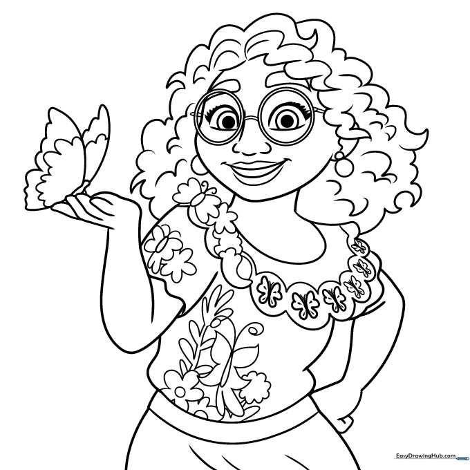 Mirabel from Encanto Coloring Sheet