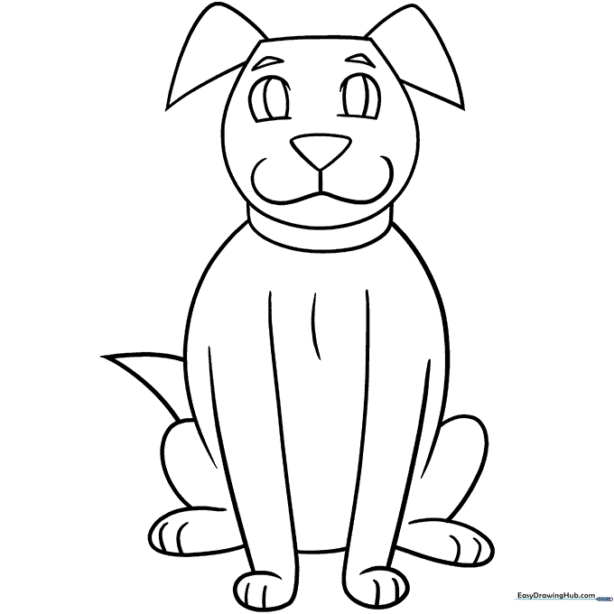Easy Dog Coloring Sheet
