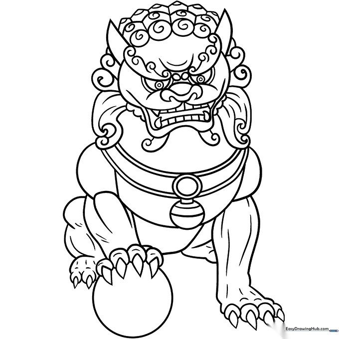 Foo Dog Coloring Sheet