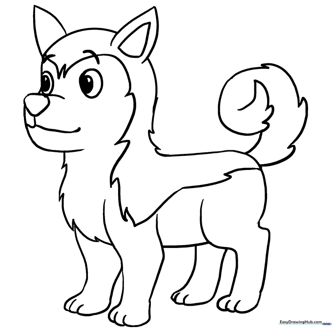 Husky Coloring Sheet