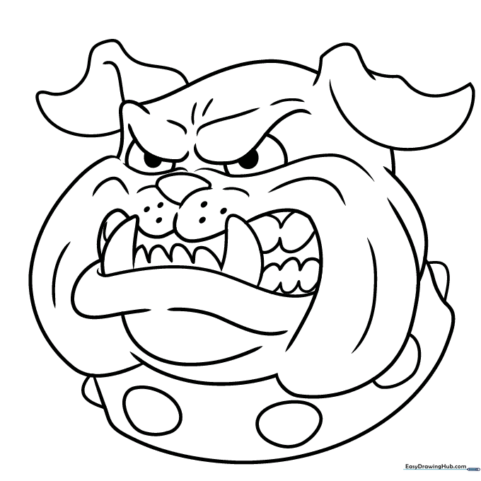 Angry Dog Coloring Sheet