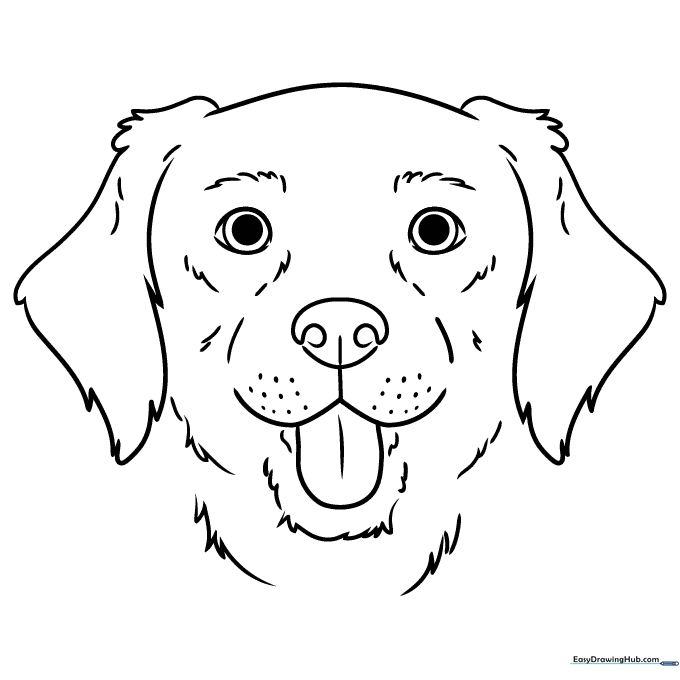 Dog Head Coloring Sheet