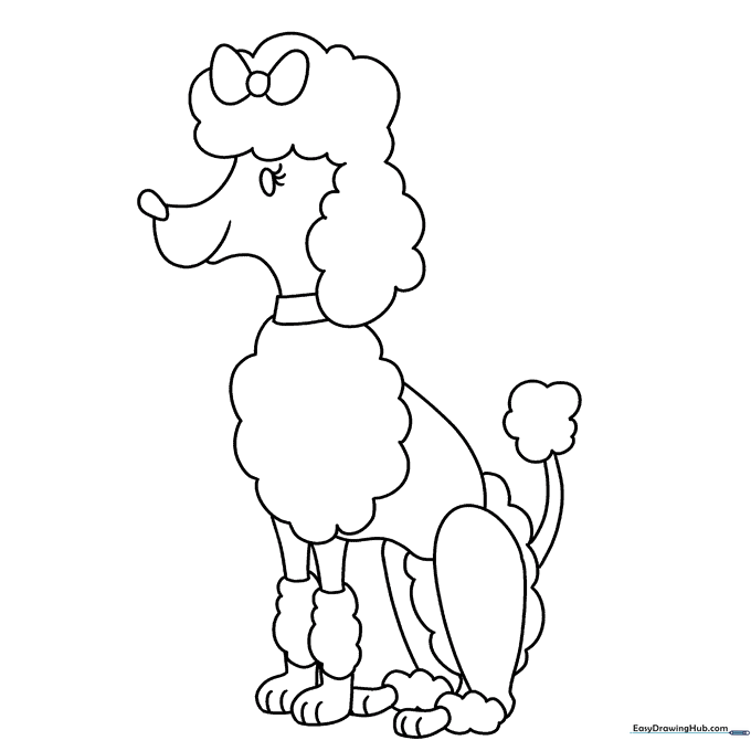 Poodle Coloring Sheet