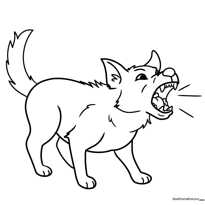 Dog Barking Coloring Sheet