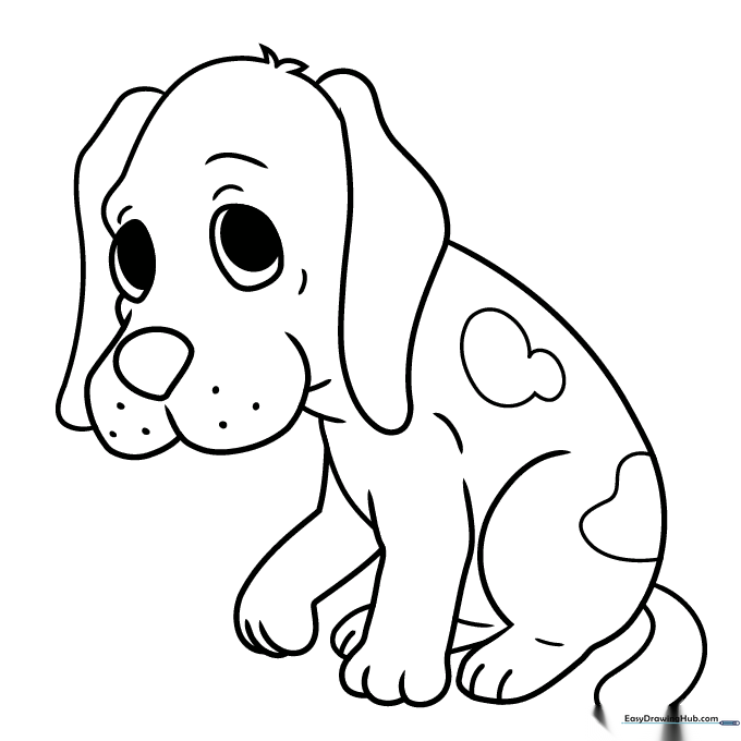 Sad Dog Coloring Sheet