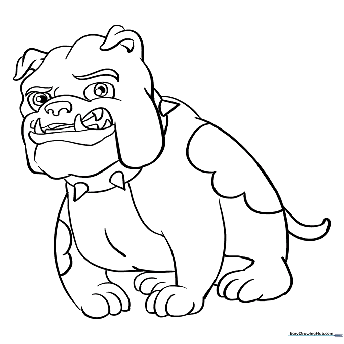 Bulldog Coloring Sheet