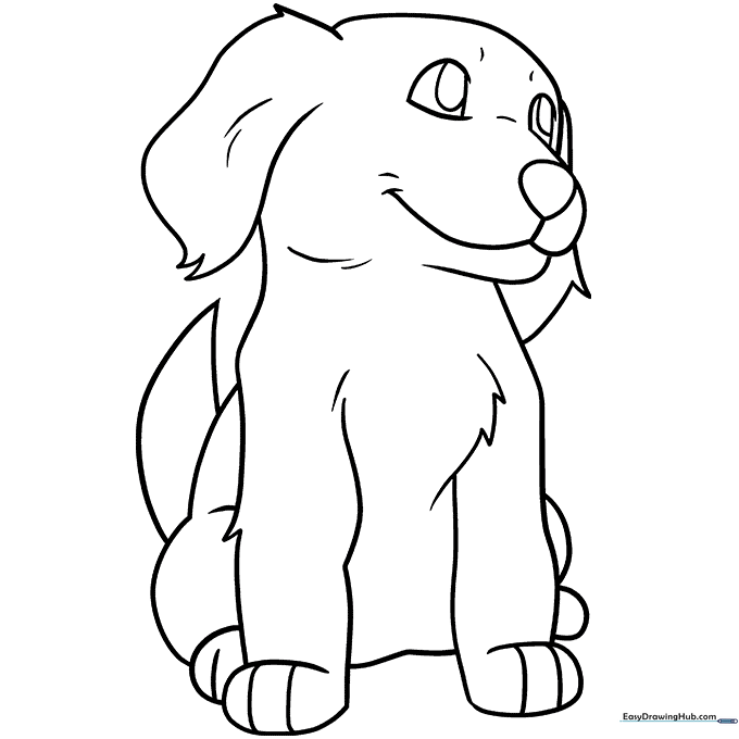Cute Dog Coloring Sheet