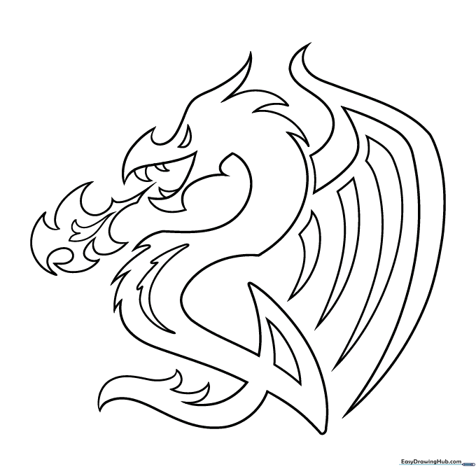 Stylized Dragon Tattoo