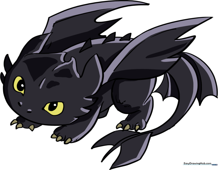 How to Draw Toothless from How to Train your Dragon