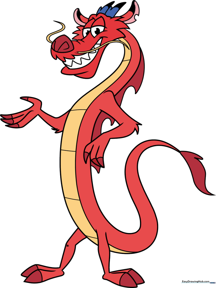 How to Draw Mushu from Mulan