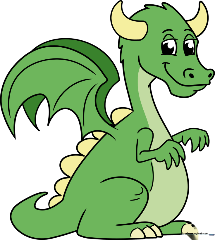 How to Draw an Easy Cartoon Dragon