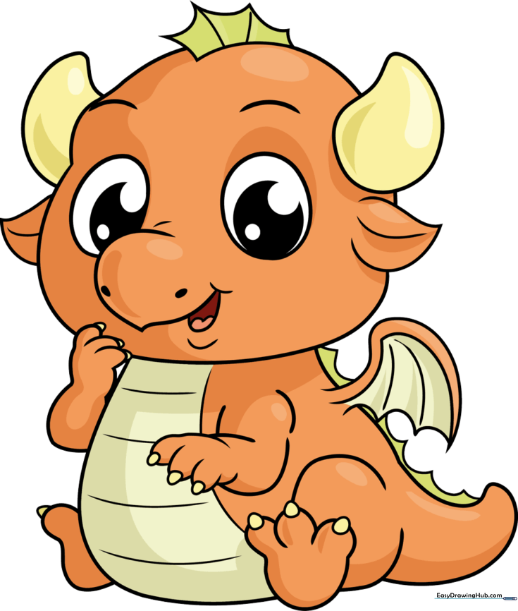 How to Draw a Cute Baby Dragon