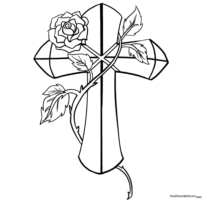 Cross with a Rose