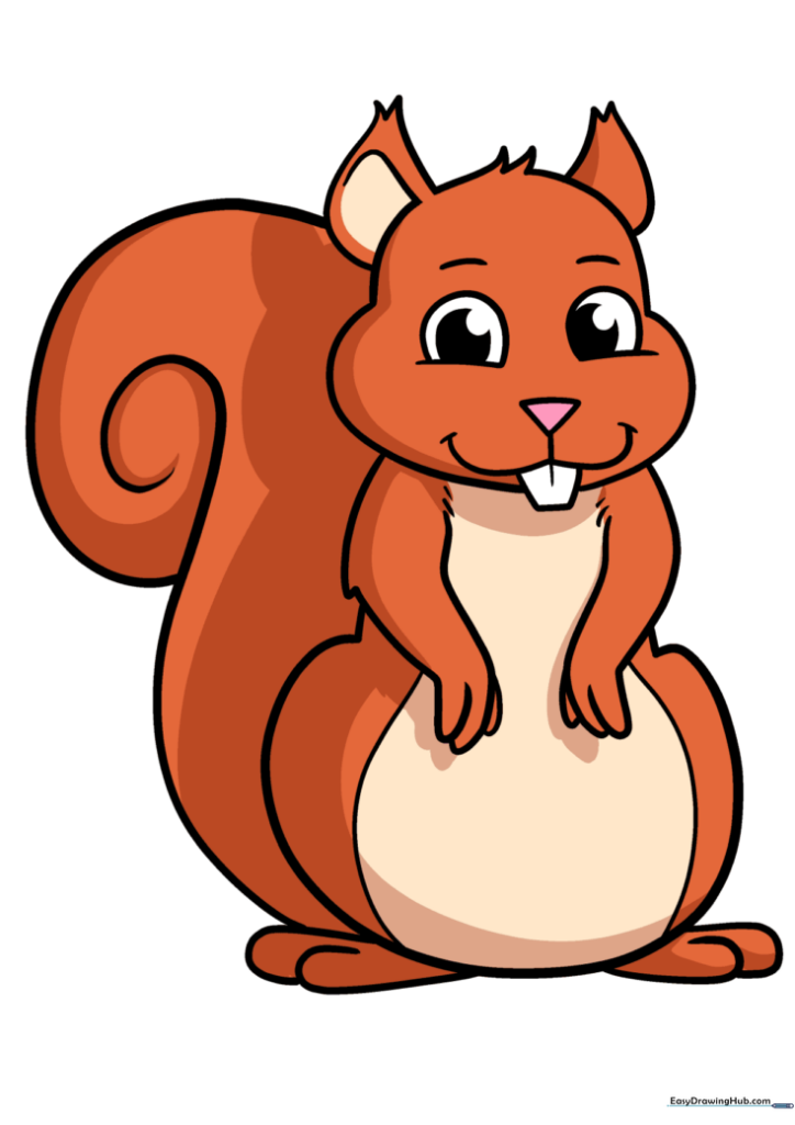 How to Draw a Cartoon Squirrel