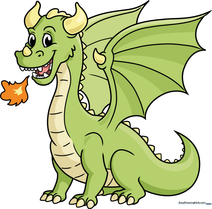 How to Draw a Cartoon Dragon