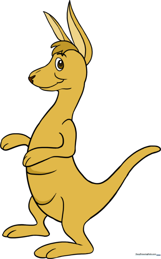 How to Draw a Cartoon Kangaroo