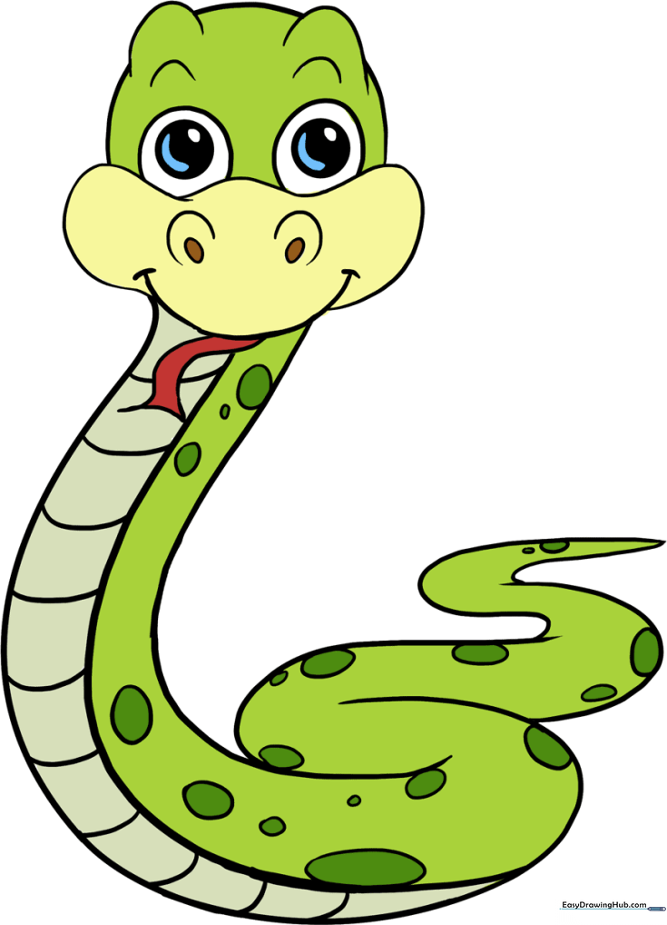 How to Draw a Cartoon Snake