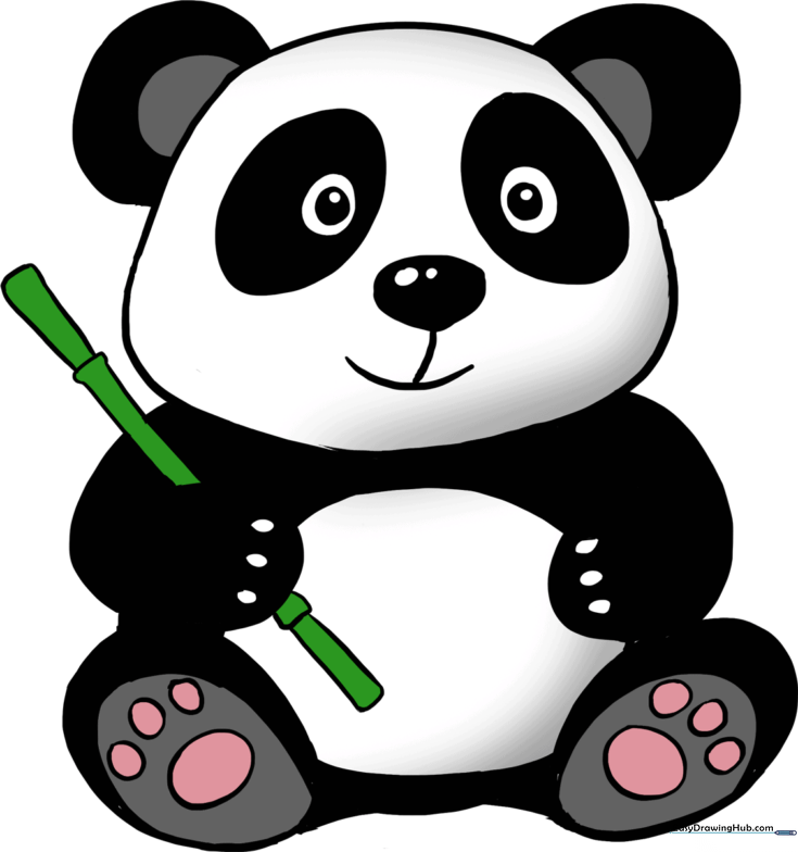 How to Draw a Cartoon Panda