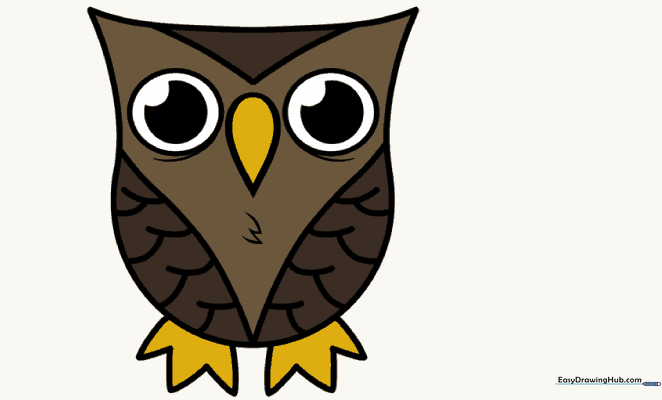 How to Draw an Owl in Cartoon Style