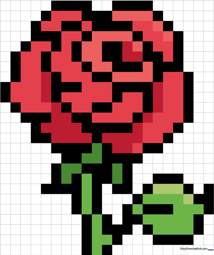 Rose Pixel Art
