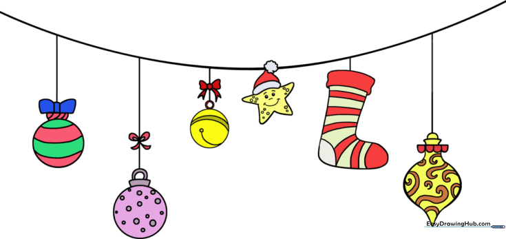 How to Draw Christmas Ornaments