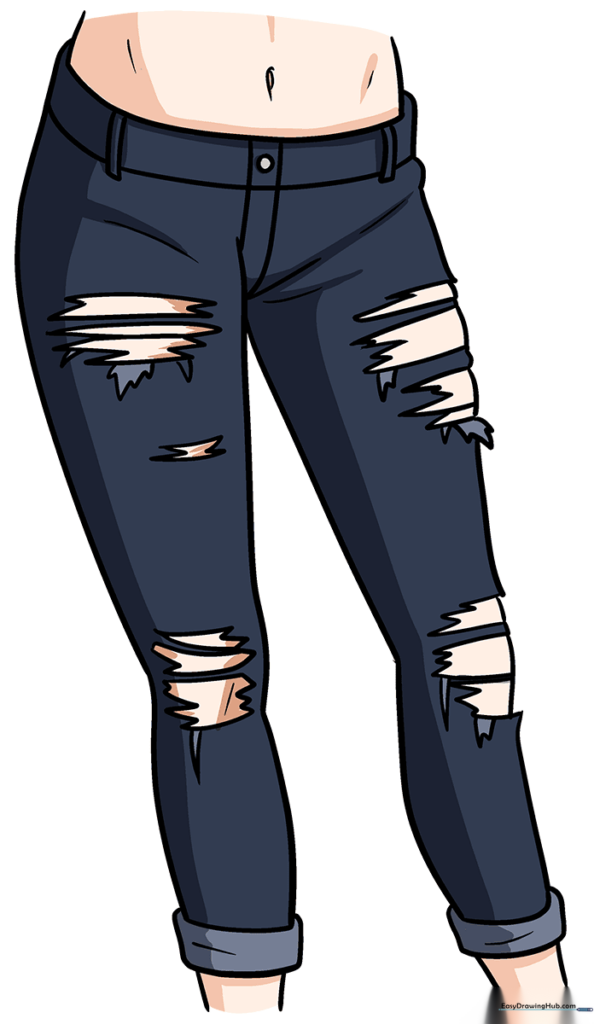Anime Ripped Jeans