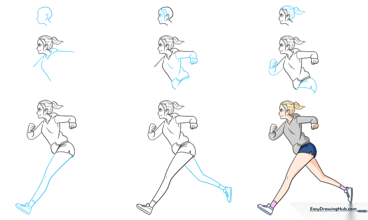Running Anime Girl