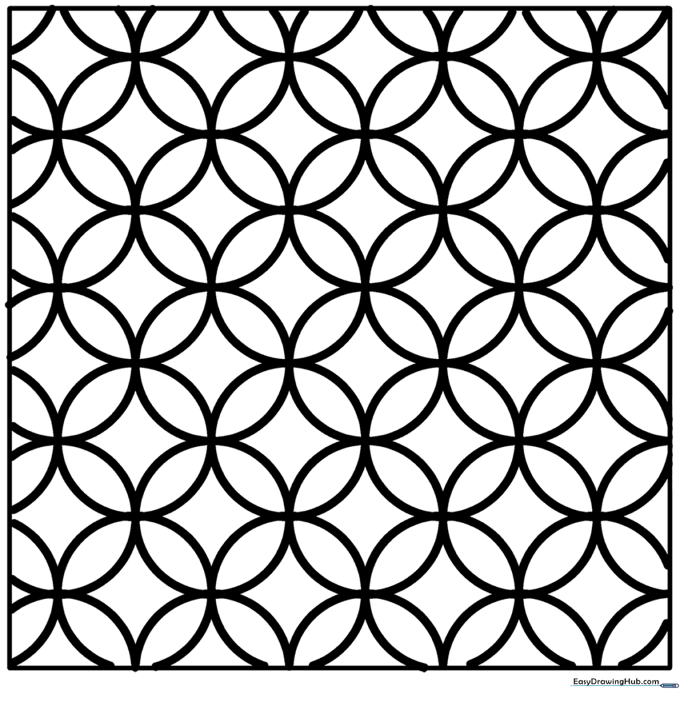 Intersecting Circles Diamond Design