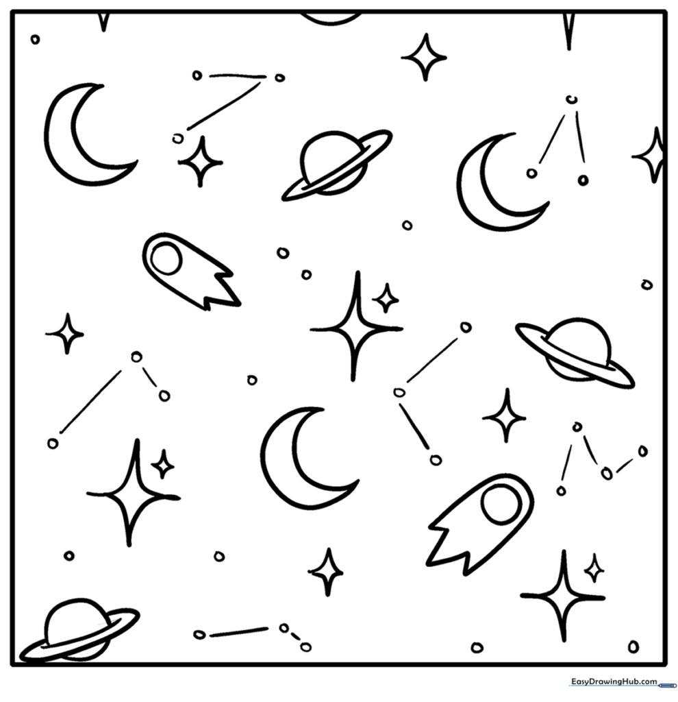 Celestial Space Doodle