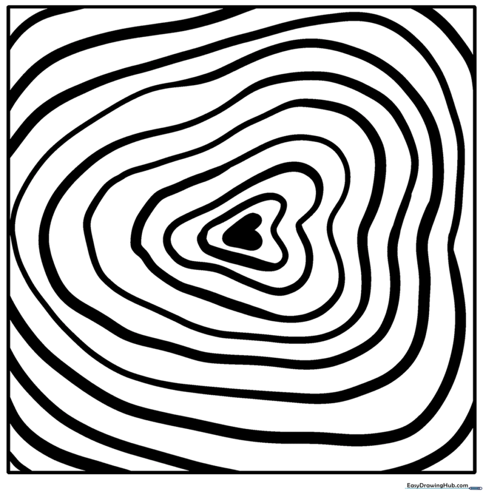 Tree Ring Spiral Pattern