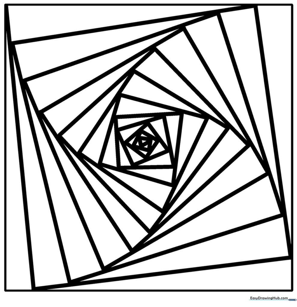 Geometric Triangle Spiral